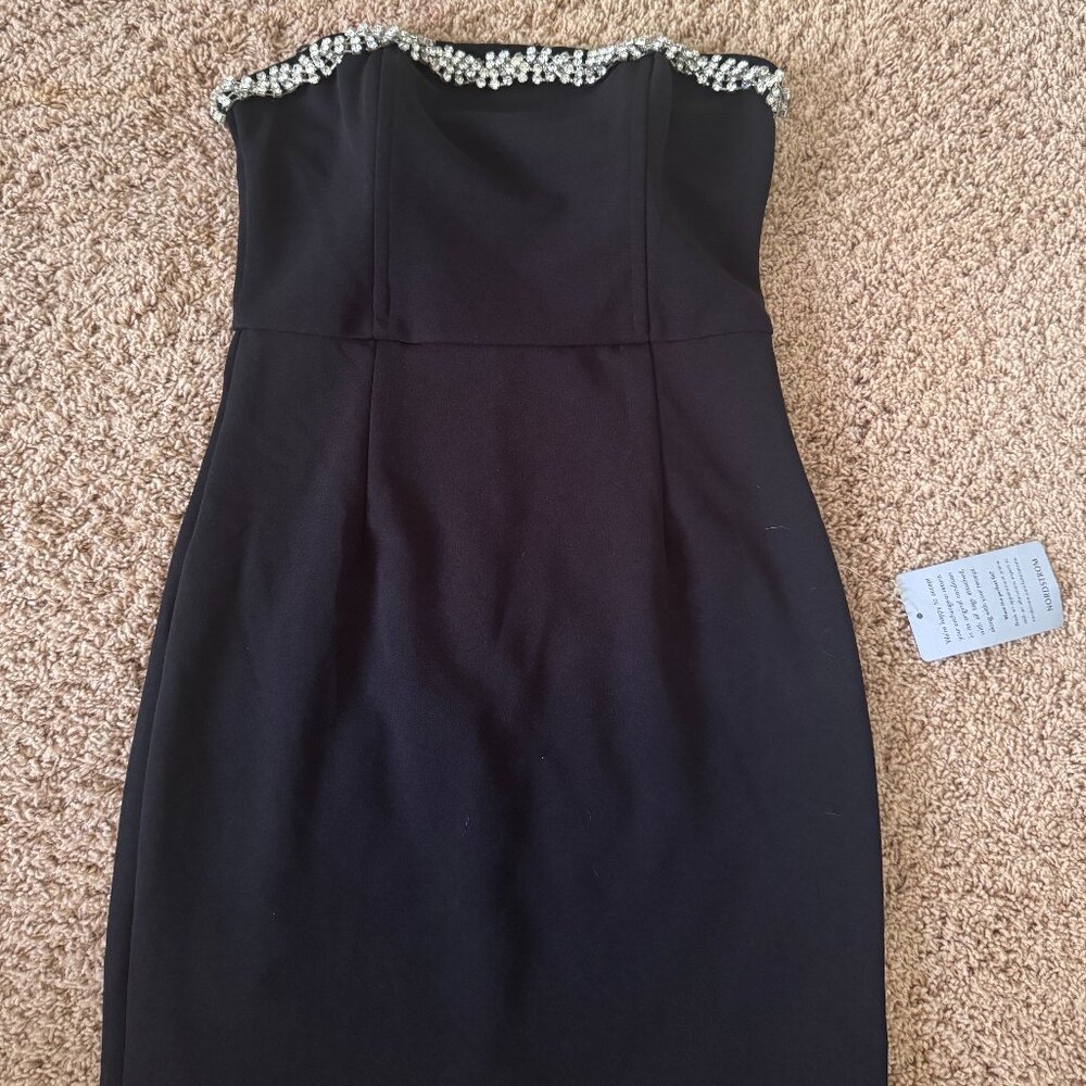 Strapless Black Mini Dress